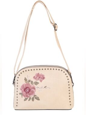 NWOT: Sam Hadley  Floral Embroidered Crossbody Bag - Women's Shoulder Purse